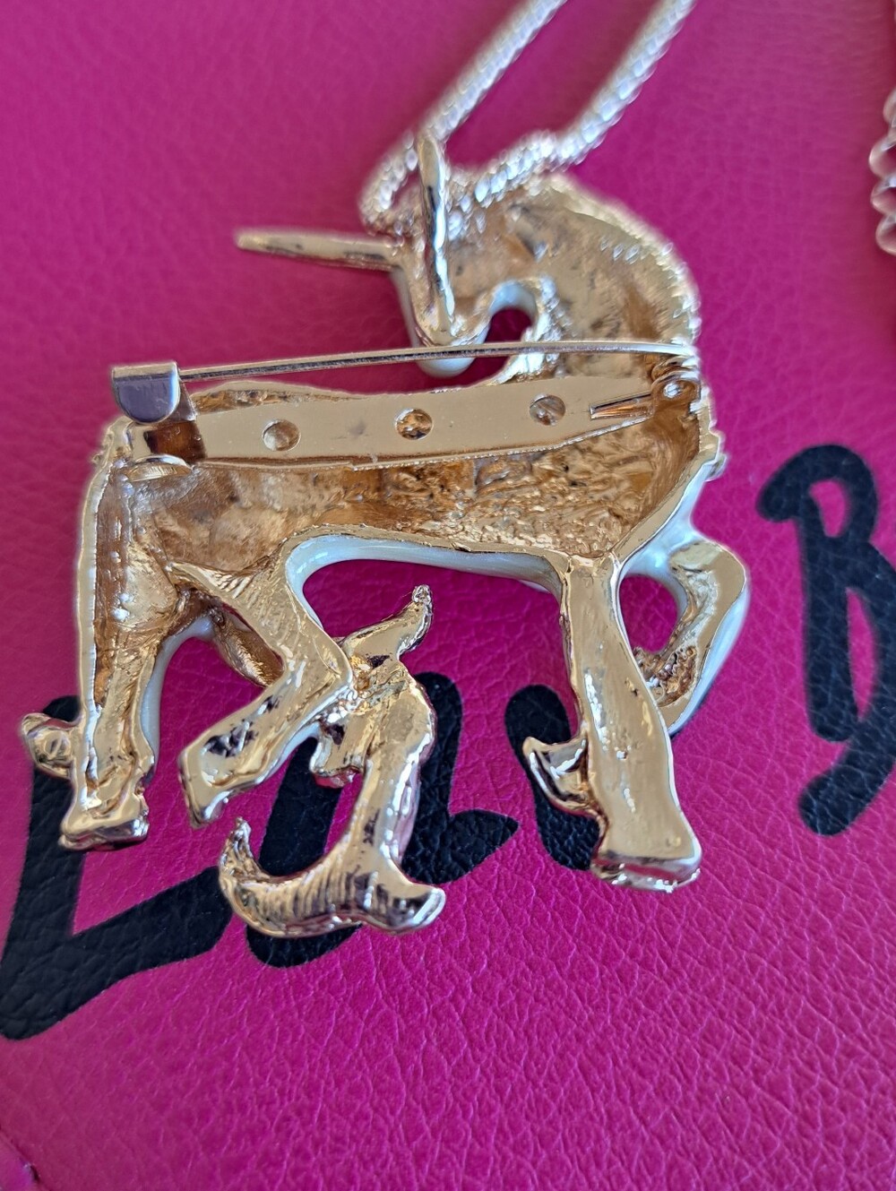 Betsey Johnson Unicorn Necklace - Picture 3 of 3
